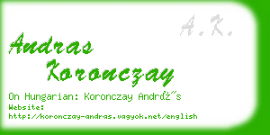 andras koronczay business card